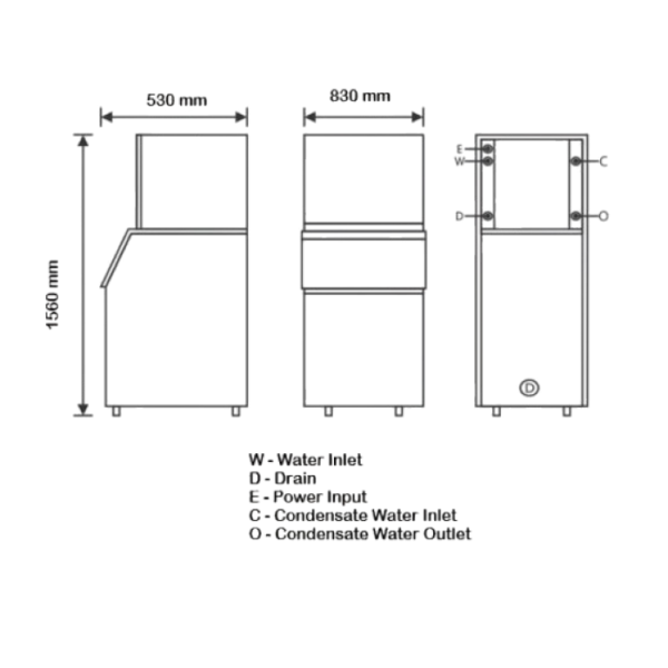 150 Kg 220V-60Hz Ice Cube Maker MAXX-COIM150 For Marine - Image 2