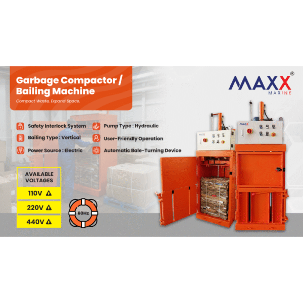 4 Ton 220V-60Hz Garbage Compactor MAXX-GC4TJE 220V For Marine - Image 4