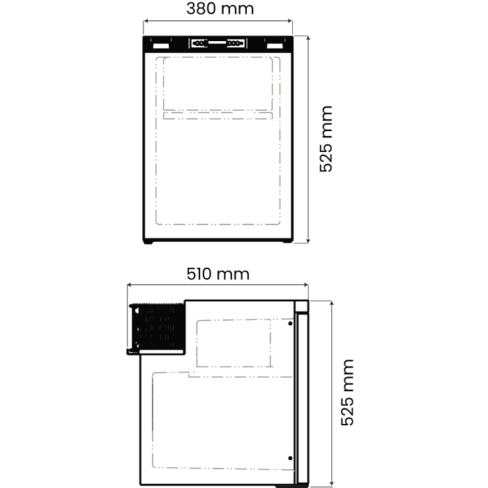50 Ltr DC 12V/24V RV Refrigerator MAXX-DCRF50CO 12V/24V CE For Marine - Image 4