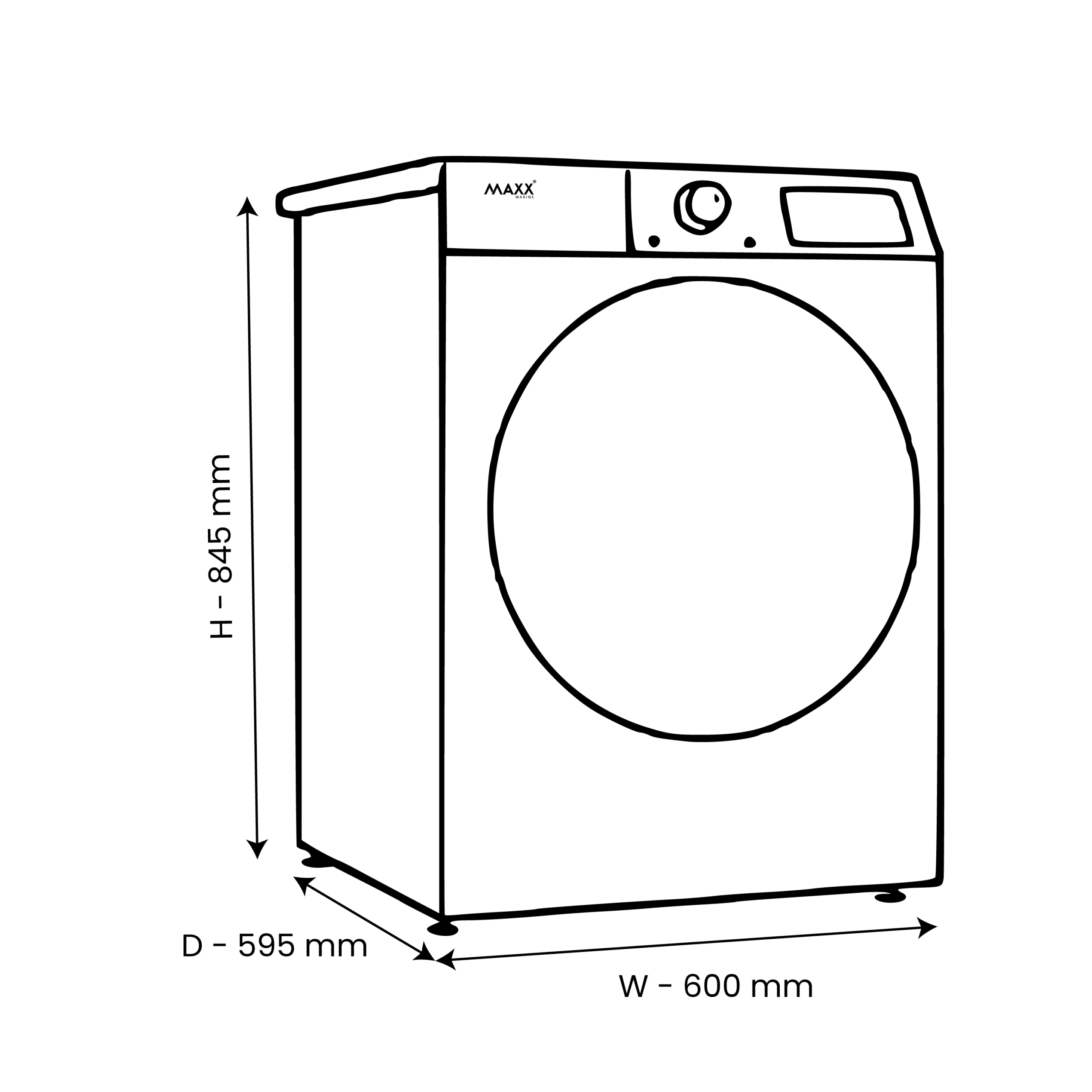 Máquina de Secar Roupa com Exaustão 10 kg 110V-60Hz MAXX-DR10TT — Uso Marítimo - Image 5