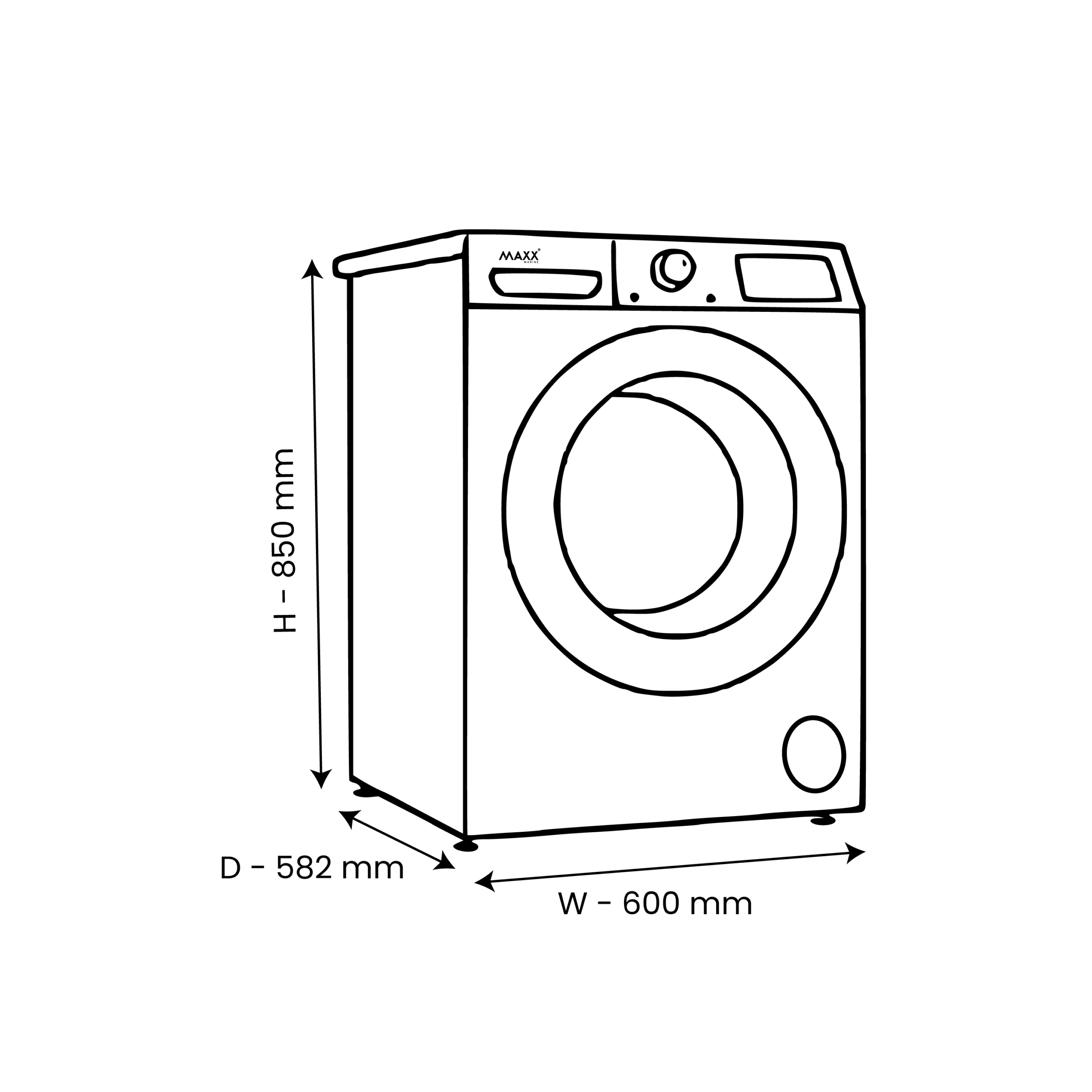 Máquina de Lavar Roupa FL MAXX 10 kg – FLW10VL 110V (Uso Marítimo) - Image 3