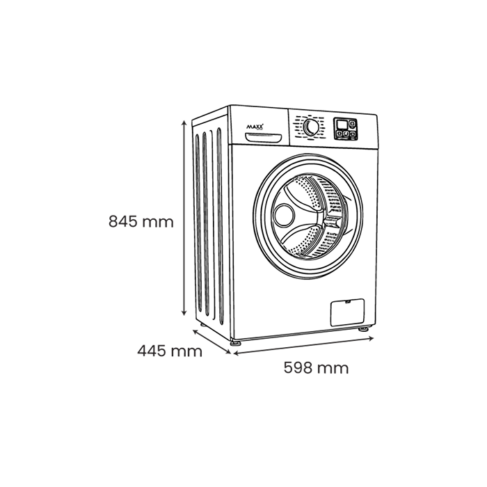Lavatrice a Carica Frontale 6 Kg 110V-60Hz MAXX-FLWM06WE 110V per Uso Marino - immagine 8