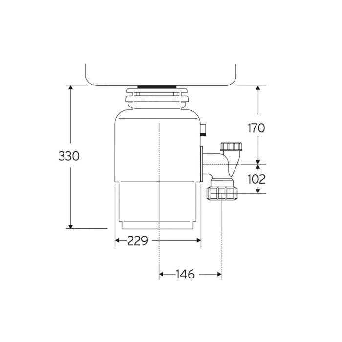 Triturarifiuti 220V Insinkerator Evolution 200 per Uso Marino - immagine 2