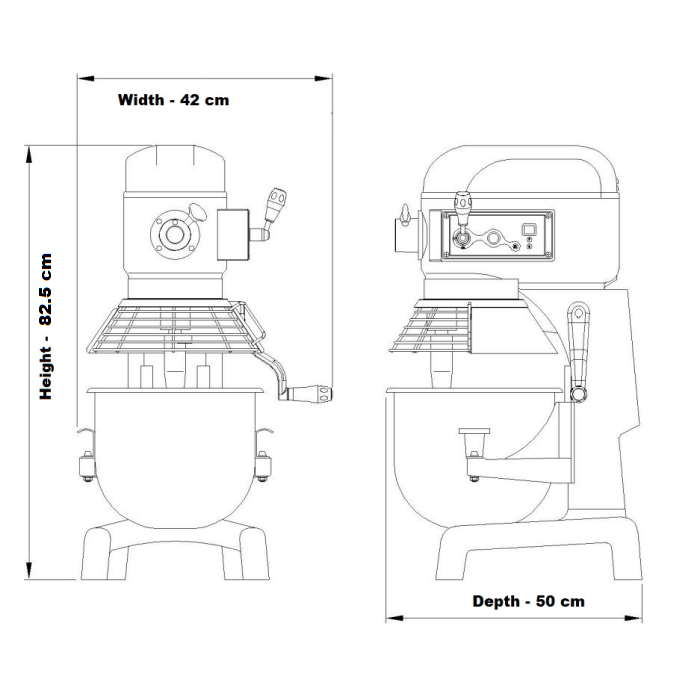 Impastatrice Planetaria Commerciale 30 Lt 440V-60Hz MAXX-MX30 440V per Uso Marino - immagine 5