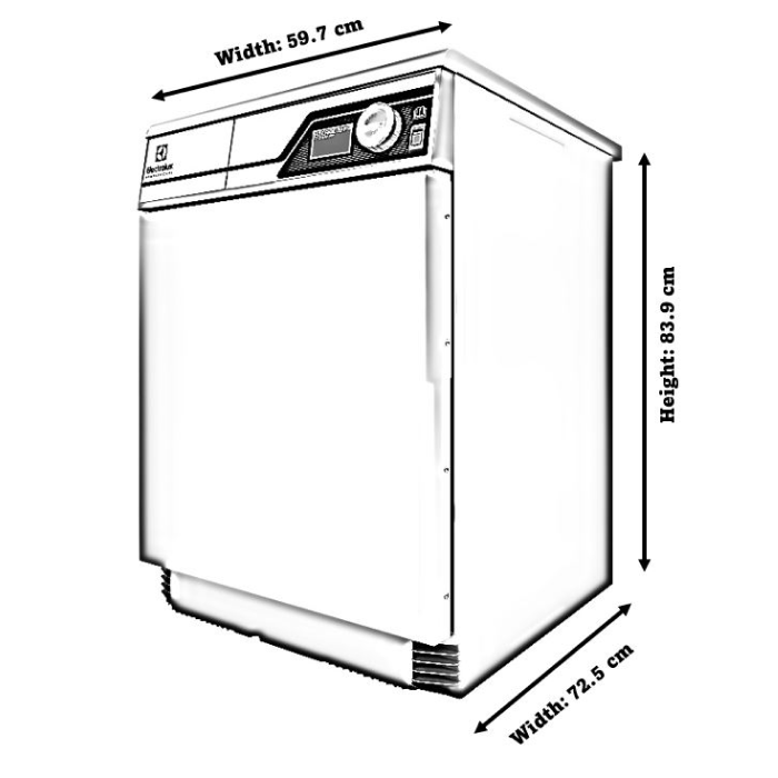 Сушильная машина с вентиляцией Electrolux TD6-6, 6 кг, 440 В, 60 Гц, для морского применения — изображение 3