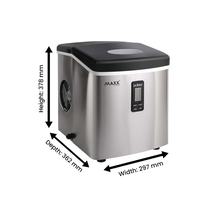 Fabbricatore di Ghiaccio a Cubetti 15 Kg 220V-50/60Hz MAXX-ICM15HC 110 per Uso Marino - immagine 2