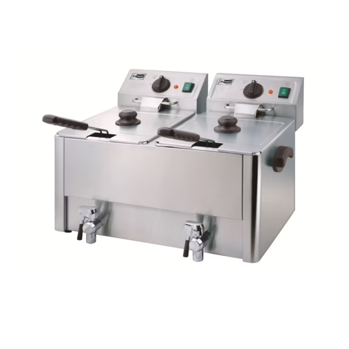 Friggitrice 8+8 Lt MAXX-COM-DF08HU 220V per Uso Marino