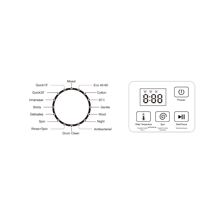 Lavatrice a Carica Frontale 8 kg 110V-60Hz MAXX - FLWM08-110 WE per Uso Marino - immagine 2