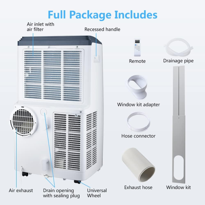 Condizionatore Portatile 1 Ton 220V-60Hz MAXX-PAC12KOUV2 220V per Uso Marino - immagine 5
