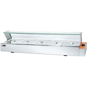 Bagnomaria 5 Vasche 220V-50/60Hz MAXX-BM5-1/2GNVI 220V per Uso Marino