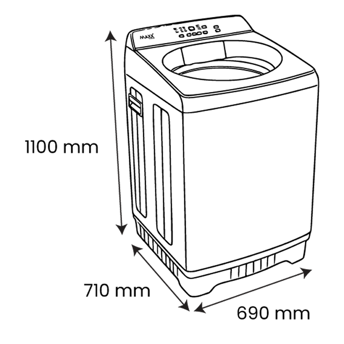 20 Kg 110V-60Hz Mesin Basuh Muatan Atas MAXX-TLW20XI 110V untuk kegunaan marin - Image 4