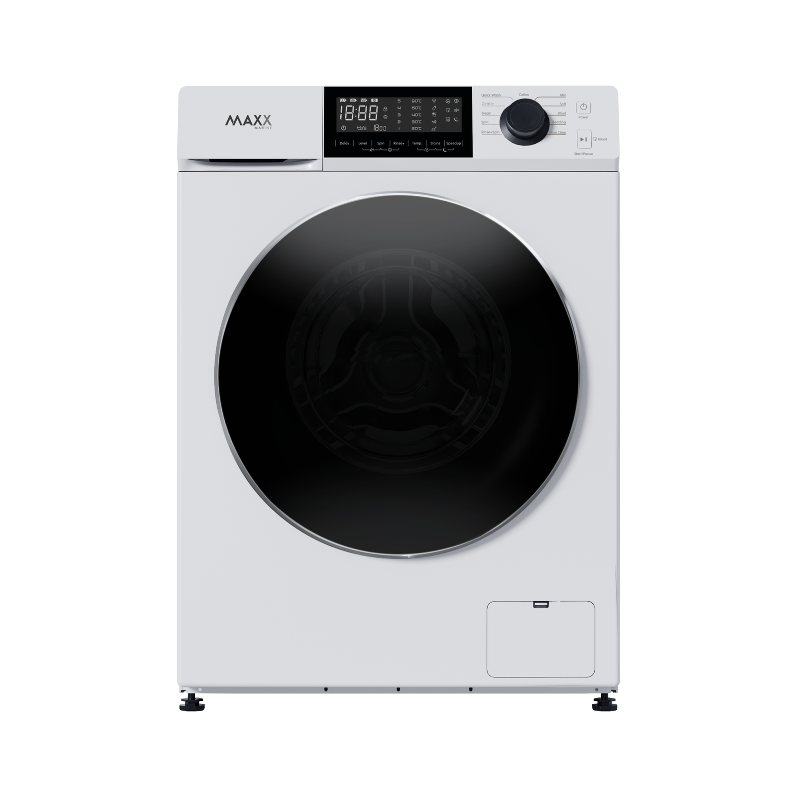 Mesin Cuci FL (Front Load) 13 Kg 220V-50/60Hz MAXX-FLW13DTWE 220CE untuk Kapal