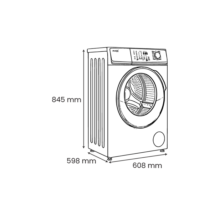 11 kg 220V-60Hz Mesin Basuh Muatan Depan MAXX–FLWM11WE 220CE untuk kegunaan marin - Image 4