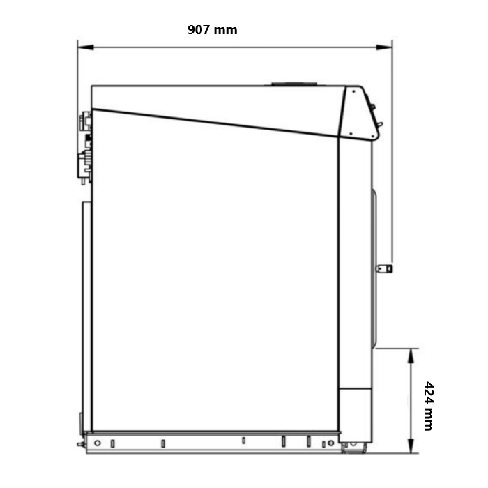 22 Kg 440V-60Hz Mesin Basuh Muatan Depan MAXX-COMW22EW 440V untuk kegunaan marin - Image 3