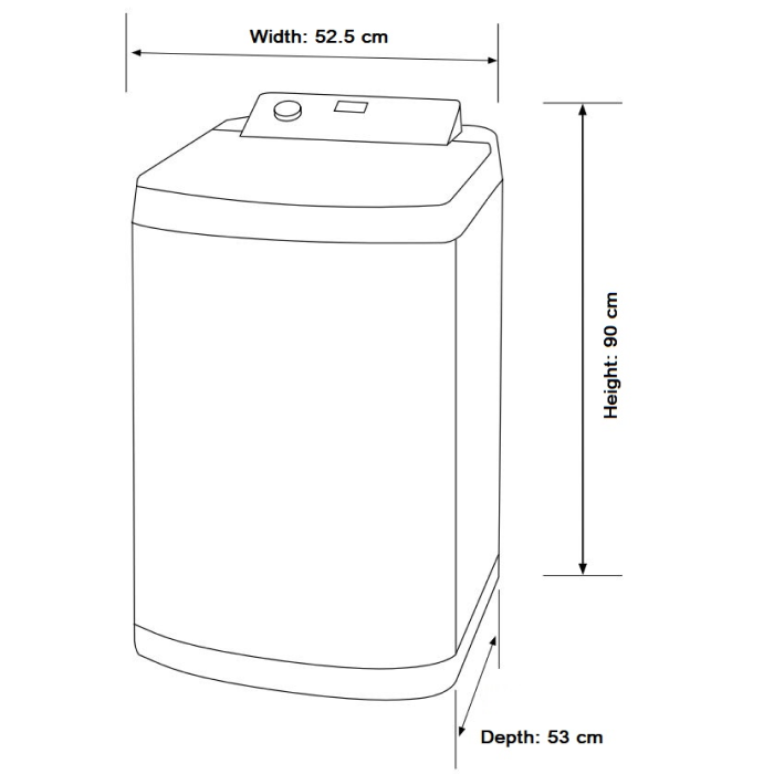 7 kg 220V-50/60hz Mesin Basuh Muatan Atas MAXX TLW07FE untuk kegunaan marin - Image 2