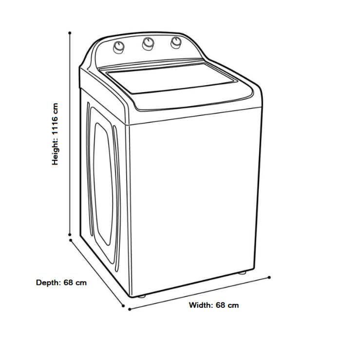 Lavatrice a Carica dall'Alto 14 kg 220V-60Hz MABE – LMA79003 per Uso Marino - immagine 4