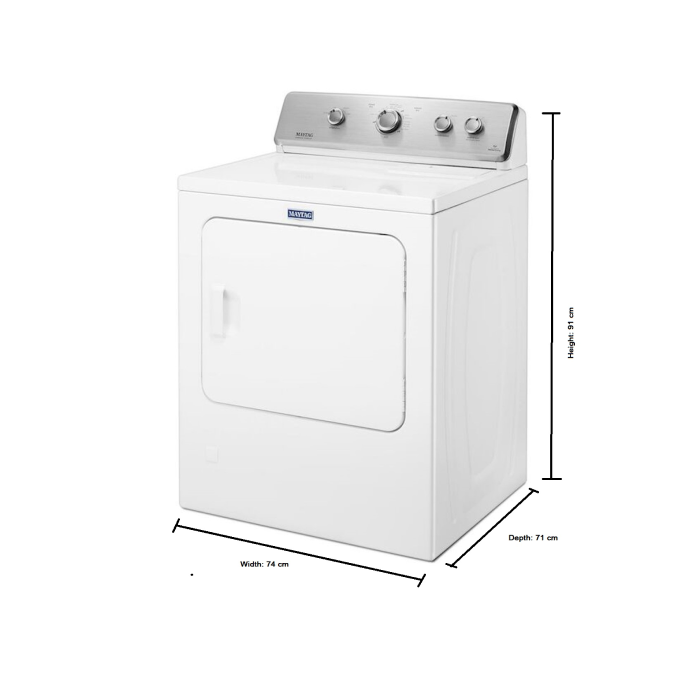 Asciugatrice a Scarico 15 Kg 220V-50Hz MAYTAG-3LMVWC315 per Uso Marino - immagine 4