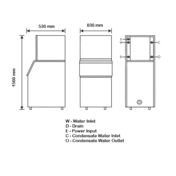 Mesin Es Batu 200 Kg 220V-60Hz MAXX-COIM200 untuk Kapal - Gambar 2