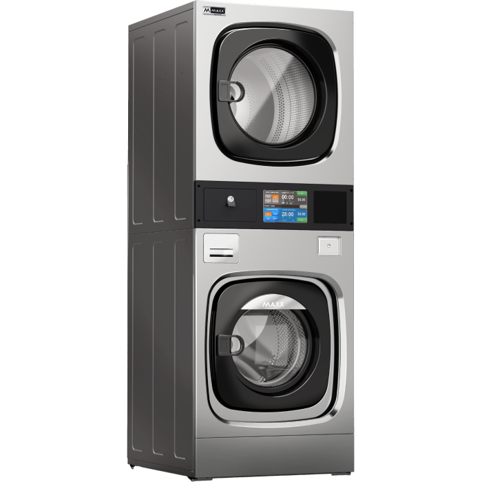 Centre de lavage superposé 10/10 kg 220V-50Hz MAXX– COMSL10OA 220V pour Marine