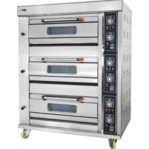 3 Kat/6 Tepsi 440V-60Hz Katlı Fırın MAXX-TDO6TVI-440V Denizcilik için
