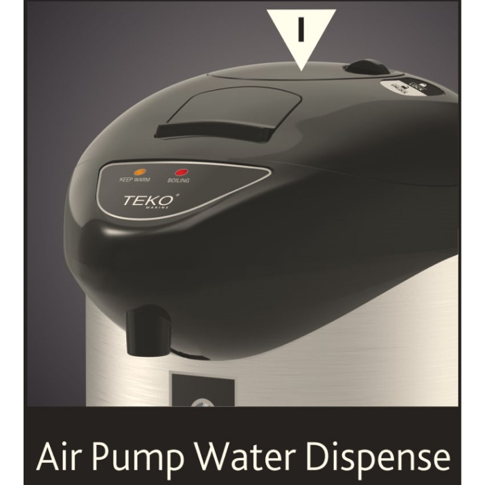 3.8 Ltr 220V-50/60Hz Thermopot TEKO-TP3800TS Para sa Marine - Image 2
